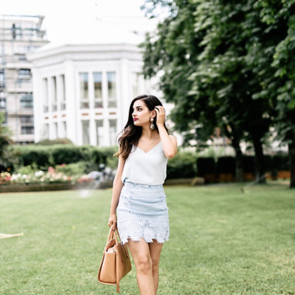 Topshop 3D lace skirt